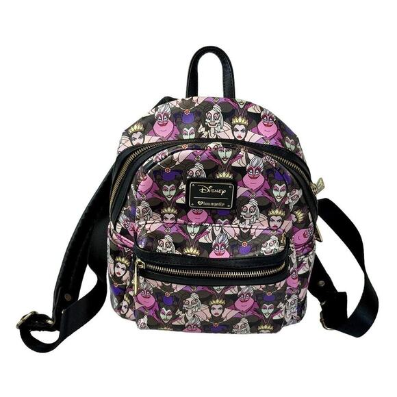 Loungefly Handbags - DISNEY LOUNGEFLY Villains Mini Backpack Ursula Cruella Maleficent Evil Queen Bag